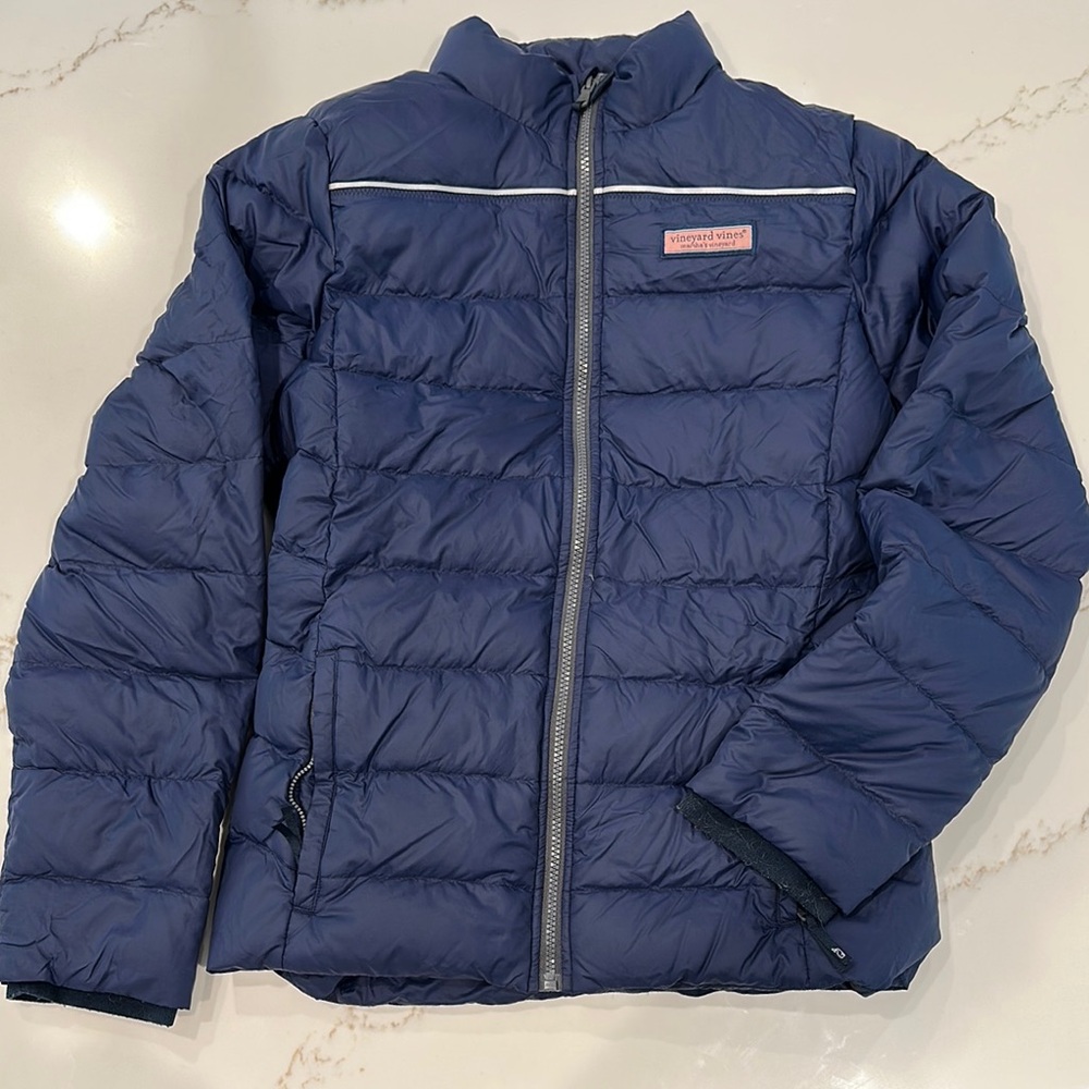 Kids Navy Blue Vineyard Vines Puffer Jacket